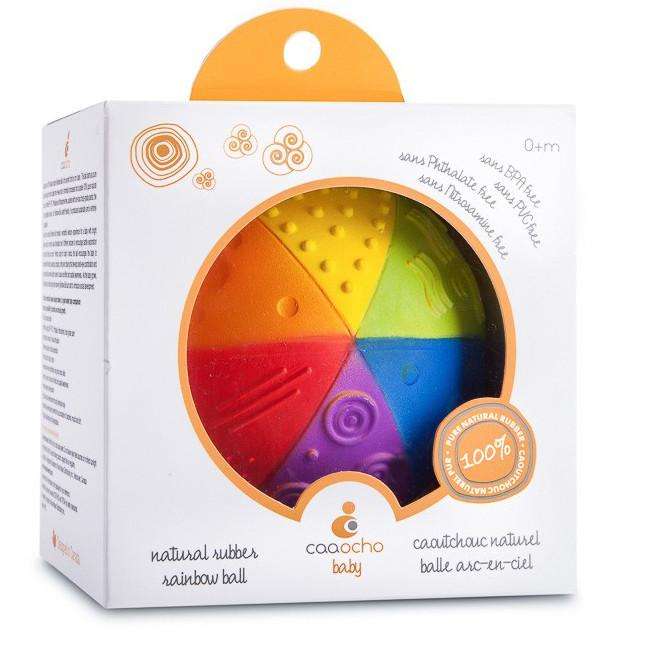 Rainbow Sensory Ball (Natural Rubber) Caaocho Baby Activity Toys