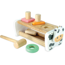Cow Hammer Bench + Shape Sorter I'm Toy Hammer | Peg | Pattern Boards