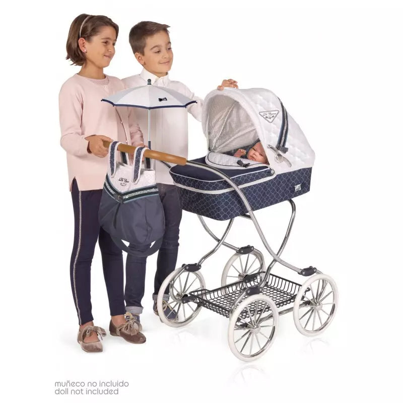 Folding Doll Pram - Navy DeCuevas Prams Spain