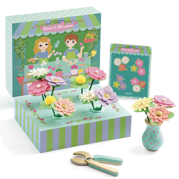 Rose and Florian'ssmall  Flower Shop pretend play set - Djeco