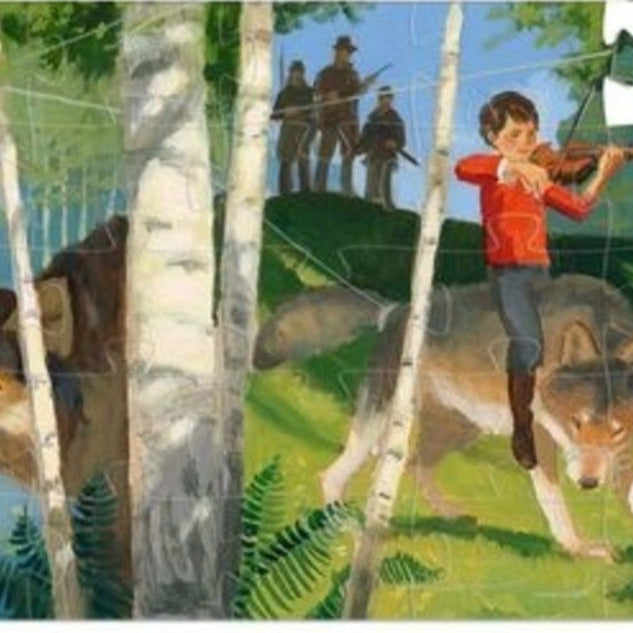 Puzzle Silhouette Pierre et le Loup (50 pièces)