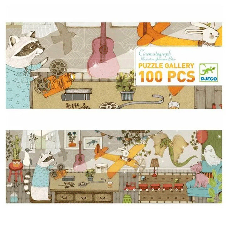 Cinematograph Gallery Puzzle + Poster (100 Piece) Djeco Puzzles
