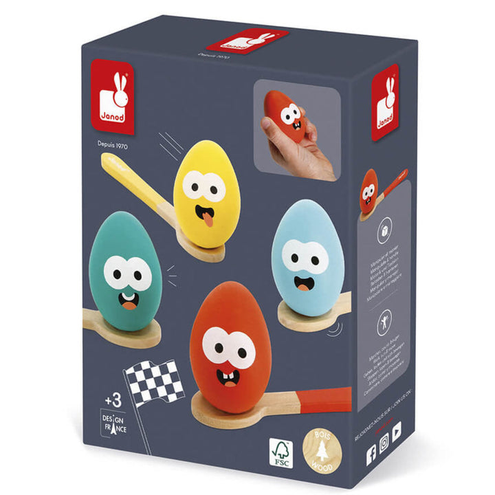 Janod wooden egg and spoon race game