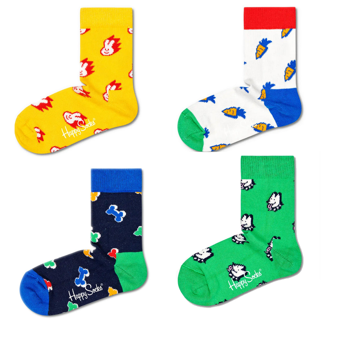 Kids Pets Crew Socks Gift Set - 2 - 3 years (4 pairs)
