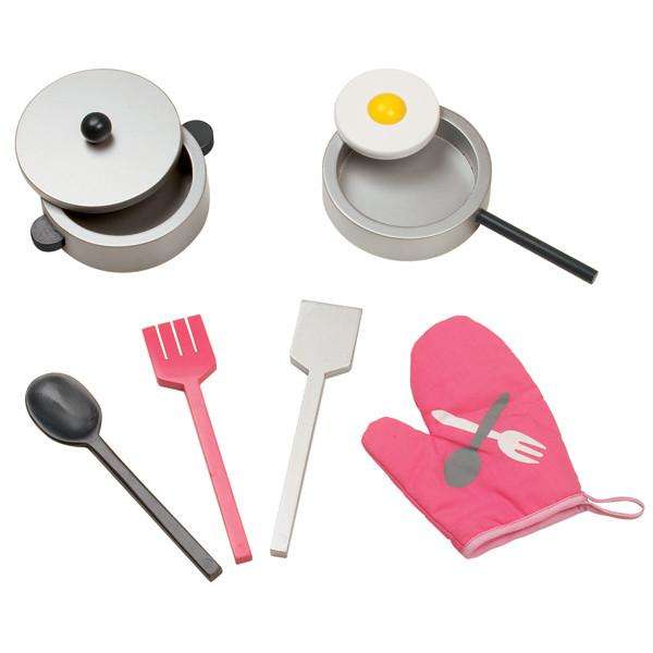 Pink Maxi Cooker and Accessories Janod Kitchen | Shop | Market Toys