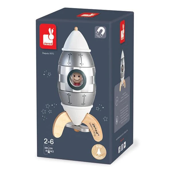 Silver Magnetic Rocket Janod Magnetic Games
