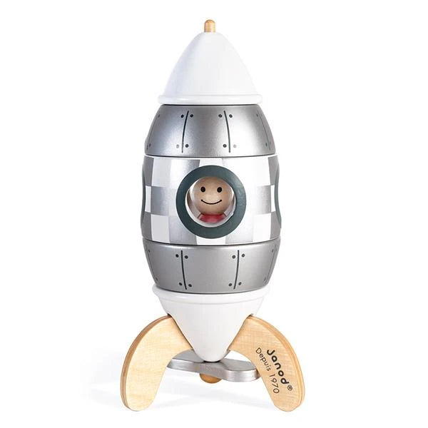 Silver Magnetic Rocket Janod Magnetic Games