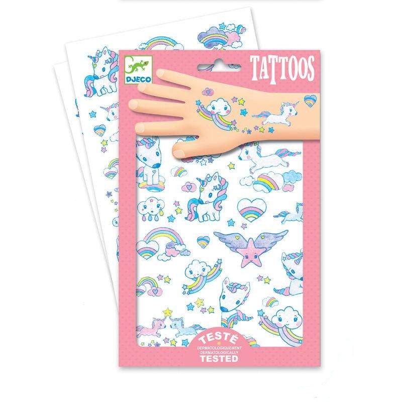 Glitter Unicorn Tattoos Djeco Temporary Tattoos