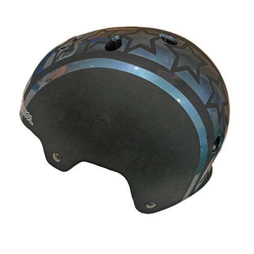 Kids Safety Helmet (Black Stars)  Medium 54cm - 48cm Kidzamo Child's Safety Helmet