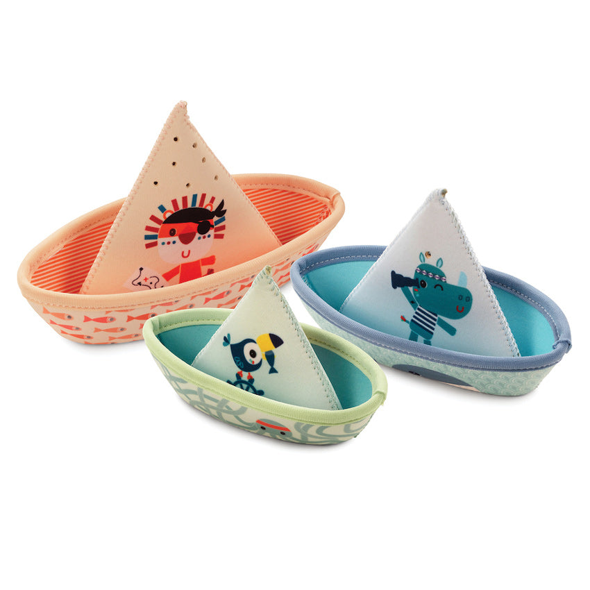 Jungle Bath Boats Set Lilliputiens Bath Toys