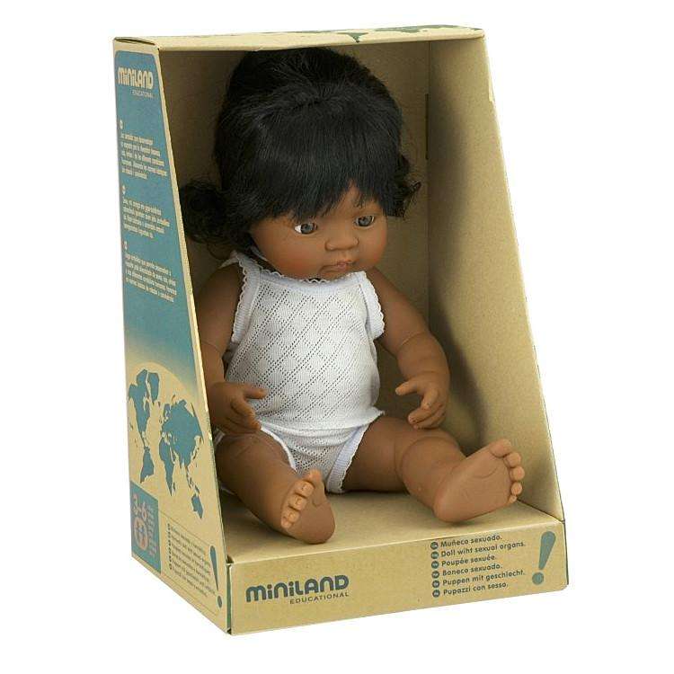 Miniland Baby Girl Hispanic 38cm Miniland Educational Miniland Dolls
