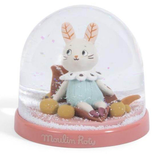 Apres La Pluie  bunny Snow Globe by Moulin Roty