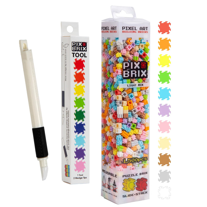 Pixel Art Building Brix + Tool  (Pastel Colours 1500)