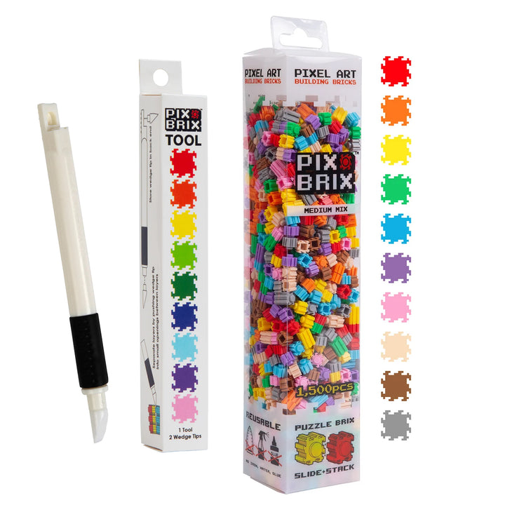 Pixel Art Building Brix + Tool (Medium Colours 1500)