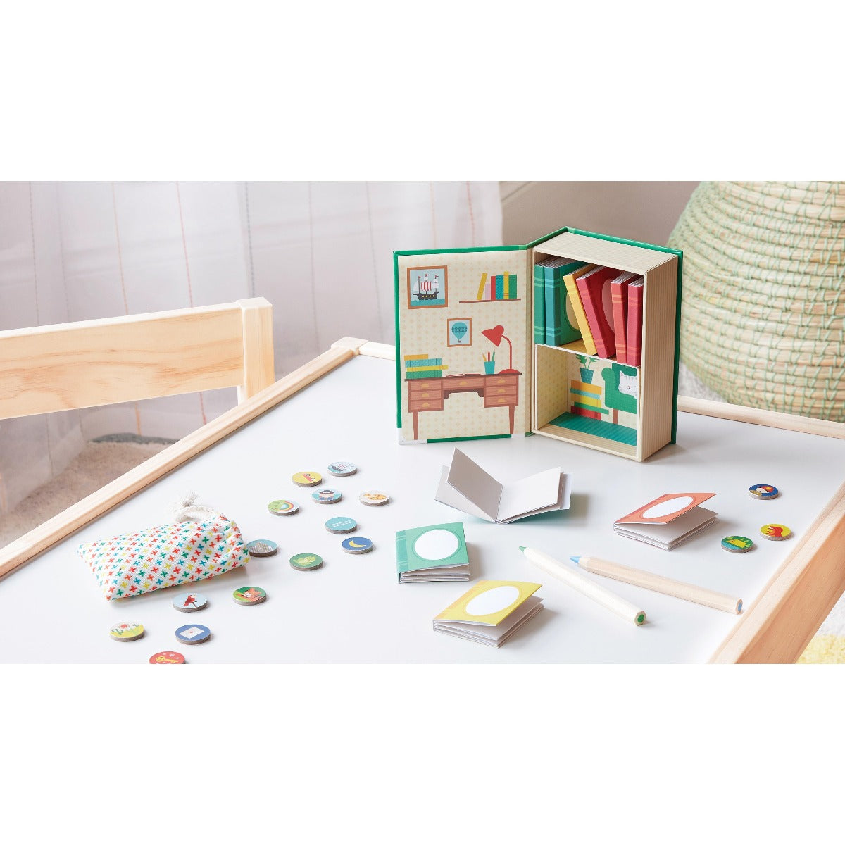 Little Library Storytelling Box Petit Collage send-a-toy.myshopify.com Story Starters
