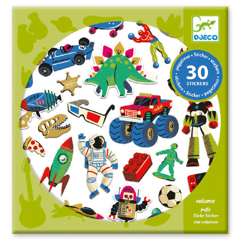 Puffy Stickers - Retro Toys Djeco Sticker Packs