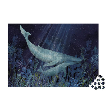 Puzzle Baleines dans les profondeurs (1000 pièces)