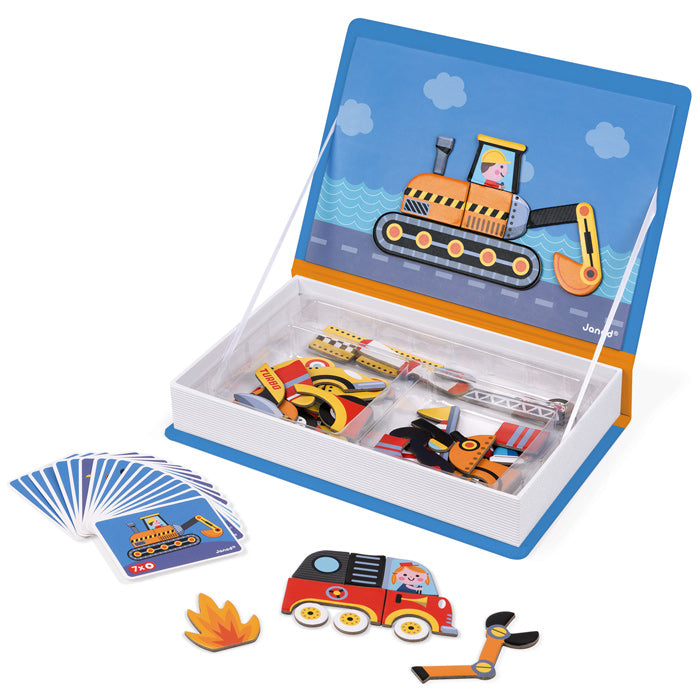 Vehicles Magnetic Book Game Janod Magnetic Book Games