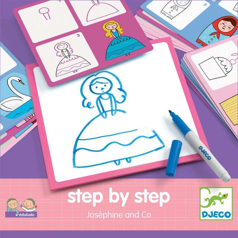 Step by Step Drawing Kit (Age 4+) Djeco Art and Craft