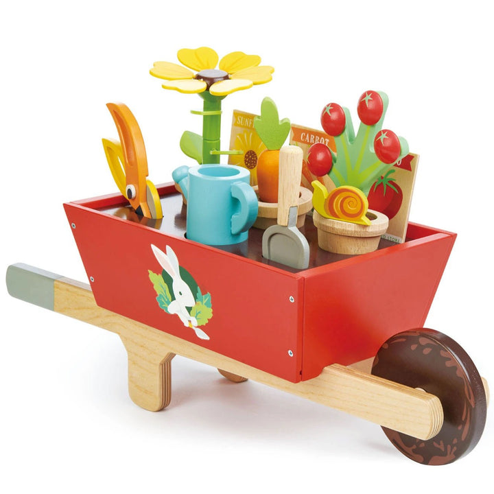 Garden Wheelbarrow Set Tender Leaf Toys Pretend and Role Play