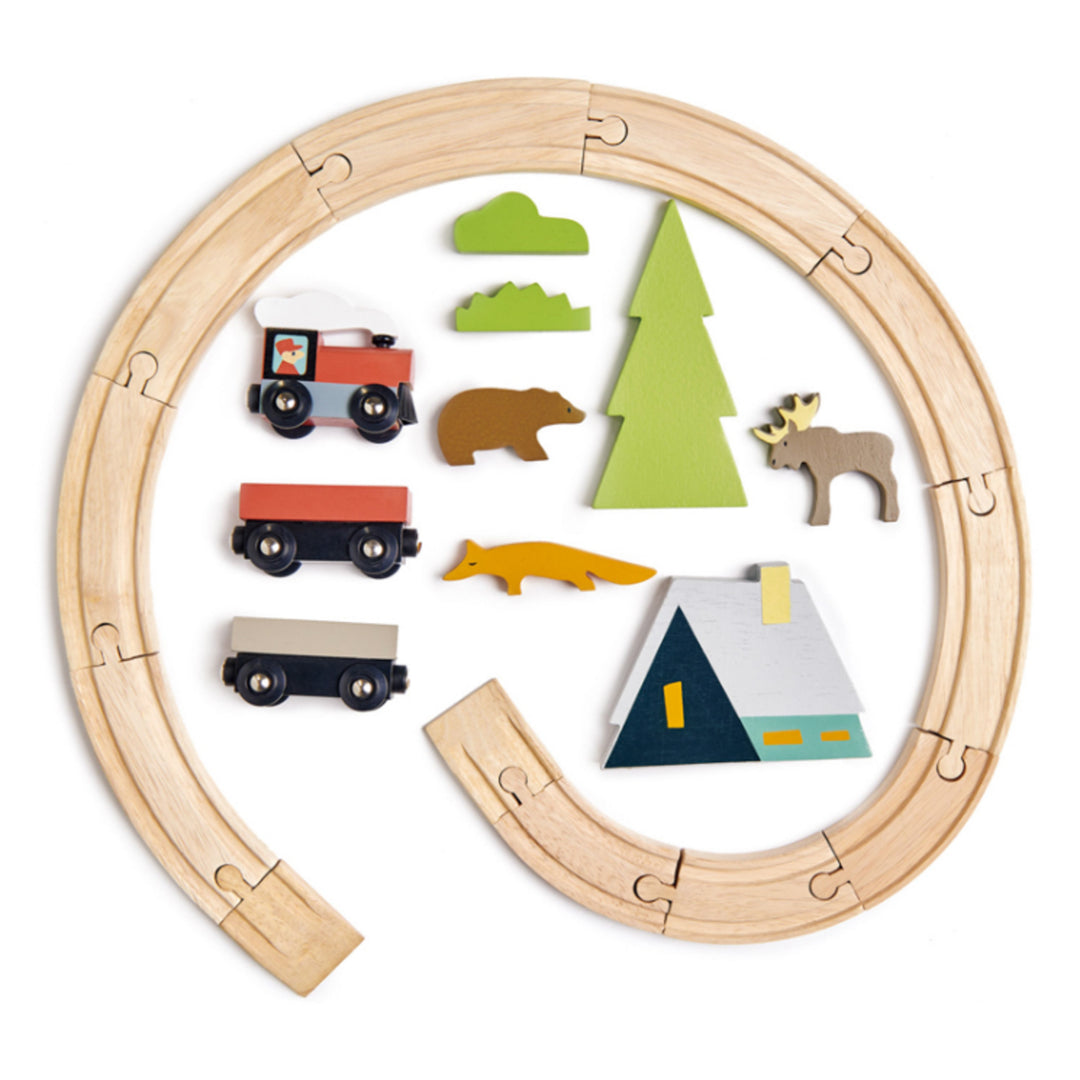 Tree Top Train Set Tender Leaf Toys Train and Railway Sets