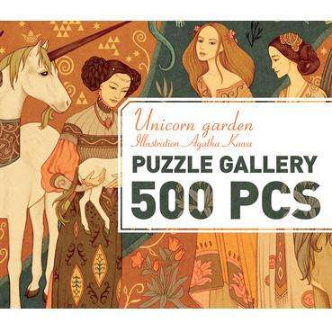 Unicorn Lady Puzzle Gallery (with poster) Djeco Puzzles