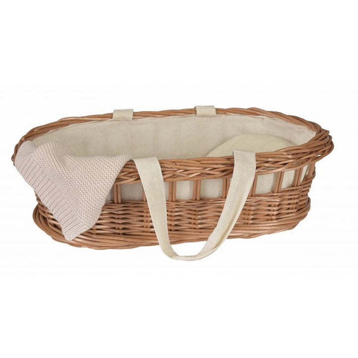 Dolls Wicker Carry Cot With Knitted Blanket egmont Toys