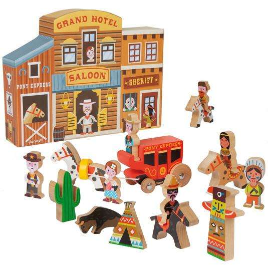 Wild West Story Box Playscape Janod Small world play