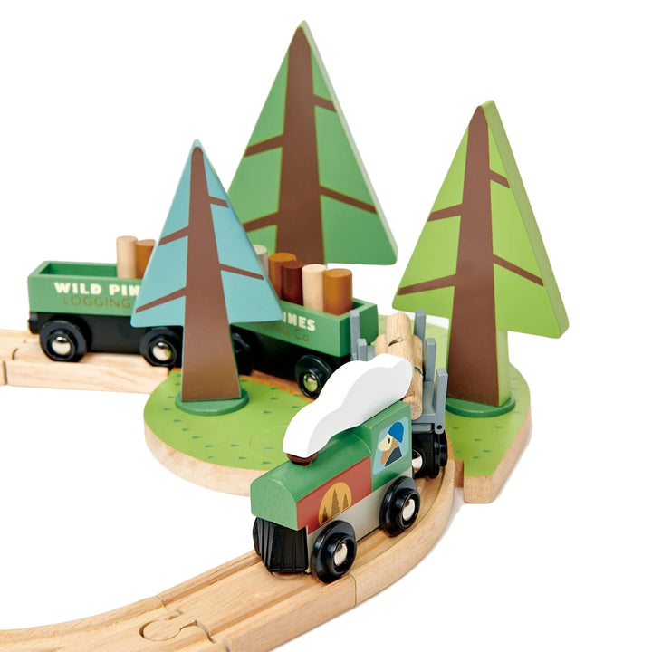 Wild Pines Large Train Set Tender Leaf Toys Train and Railway Sets