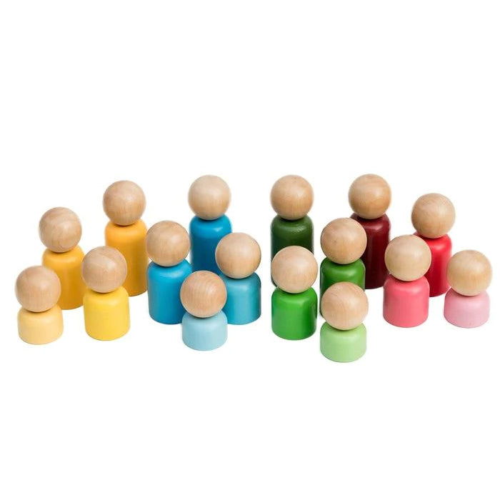Rainbow Families - Wooden (16 Piece) - Freckled Frog 