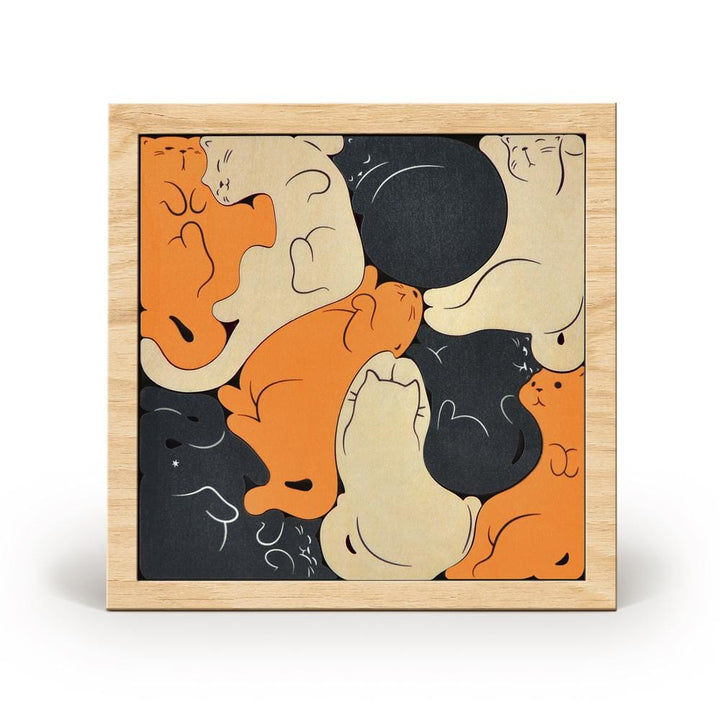 Wood Puzzle - Kitty Corner Fred Puzzles