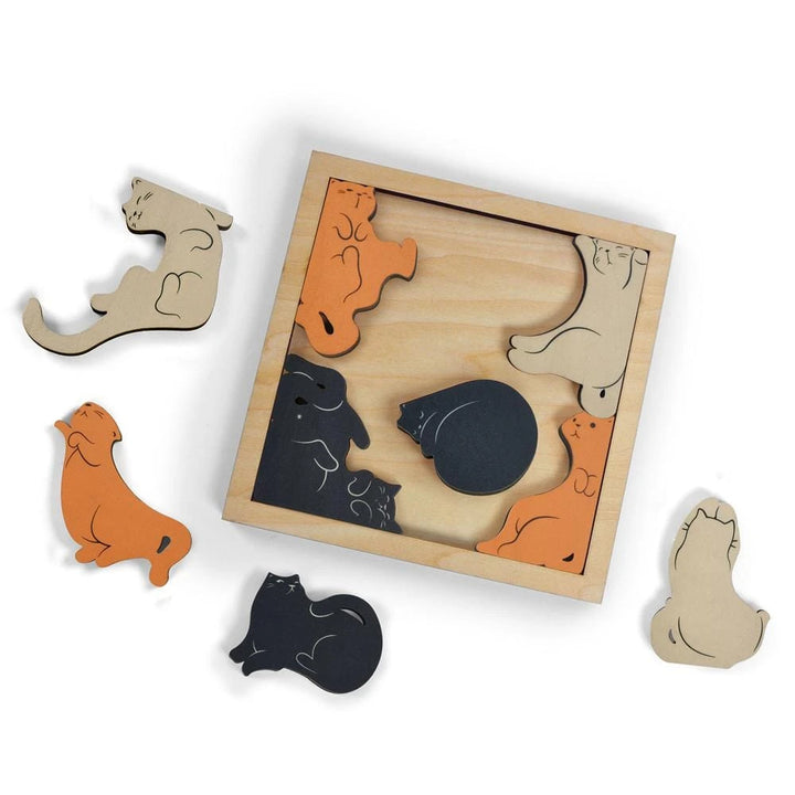Wood Puzzle - Kitty Corner Fred Puzzles