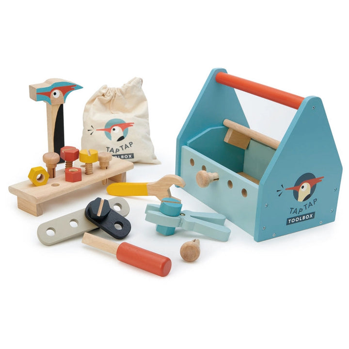 Tap Tap wooden Tool Box play set - Tender Leaf Toys 